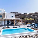 Dream View Villa, 2 Min Walk To The Beach, By Red Windmill Kalafatis