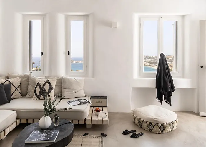 Dream View Villa, 2 Min Walk To The Beach, By Red Windmill Villa Kalafati