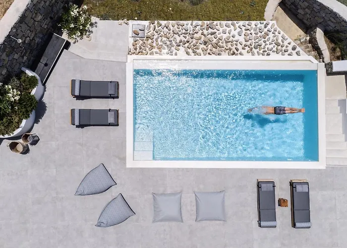 Dream View Villa, 2 Min Walk To The Beach, By Red Windmill * Kalafatis